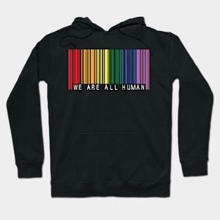 LGBTQ Rainbow Flag Gay Pride Month Barcode LGBT Hoodie